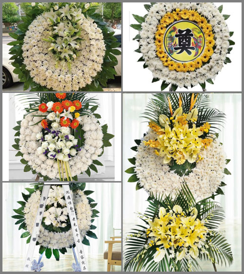 广东江门市鹤山市鹤城镇小官田村花圈速递